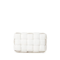 Bottega Veneta Elegant Padded White Leather Crossbody Bag