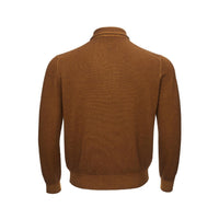 Gran Sasso Brown Wool Long Sleeves Polo Sweater