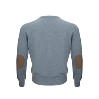 Gran Sasso Grey Cashmere V-Neck Sweater