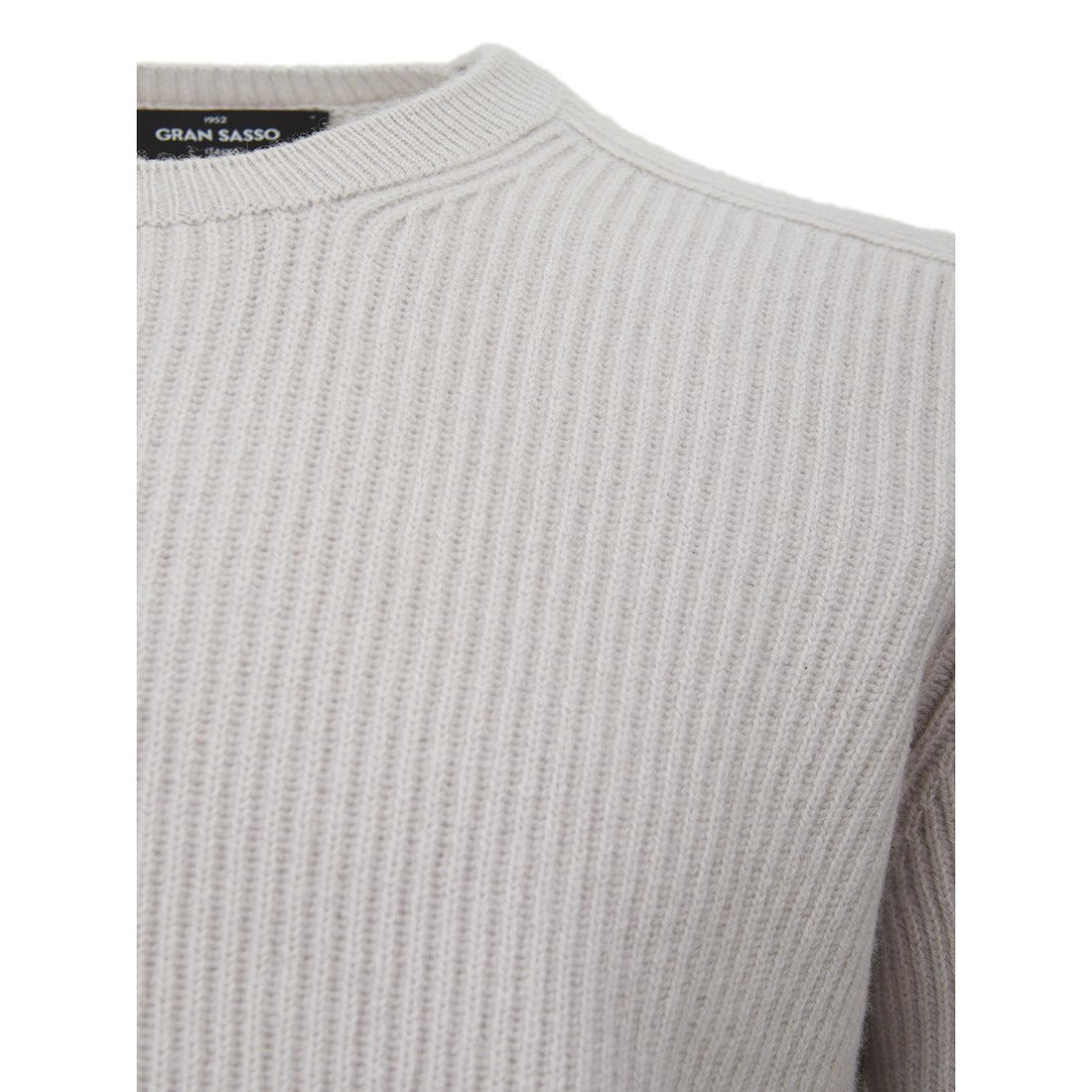 Gran Sasso Grey Cashmere Round neck Sweater