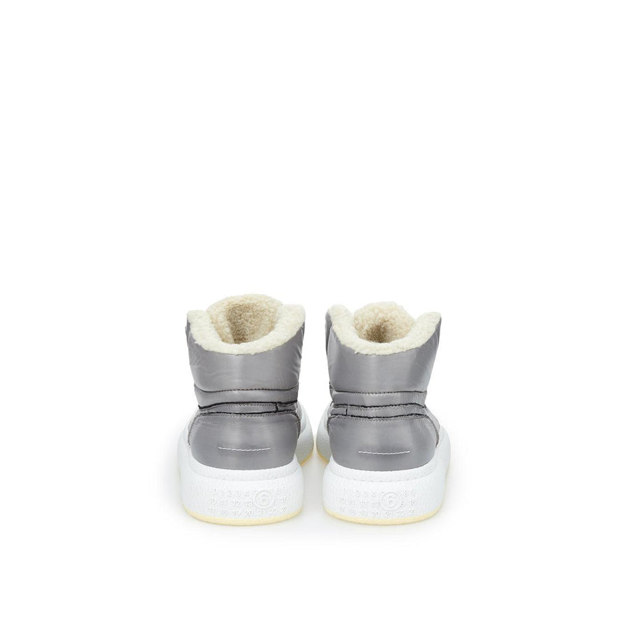 MM6 Maison Margiela Elevated Grey High-Top Fur-Lined Sneakers