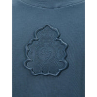 Dolce & Gabbana Elegant Petrol Blue Cotton Sweatshirt