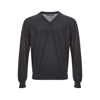 Dolce & Gabbana Italian Cashmere V-Neck Sweater - Dark Grey
