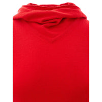 Bottega Veneta Elegant Red Cashmere Hooded Jumper