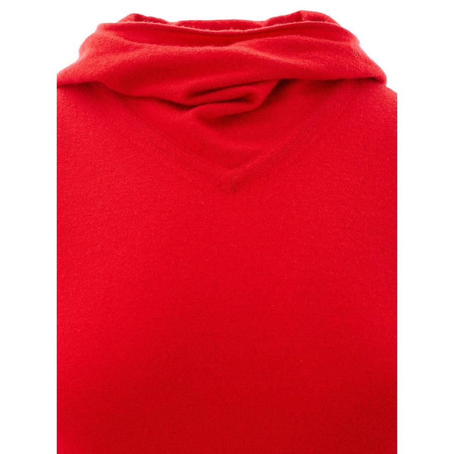 Bottega Veneta Red Cashmere Hooded Jumper
