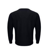 KANGRA Chic Black Wool Blend Round Neck Sweater