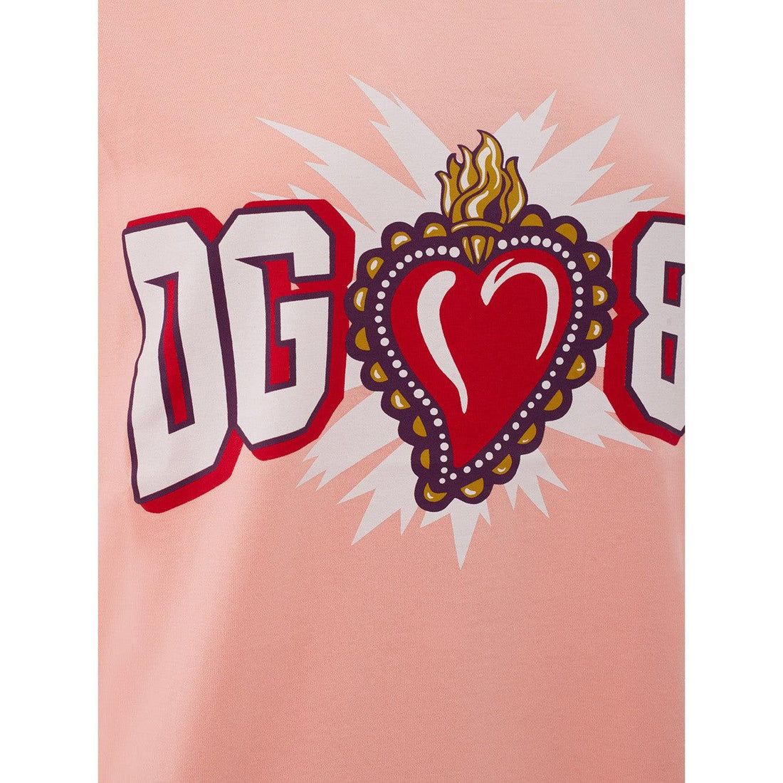 Dolce & Gabbana Elegant Pink Cotton Tee with Logo Print