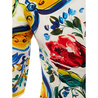 Dolce & Gabbana Elegant Maiolica Print Silk Top