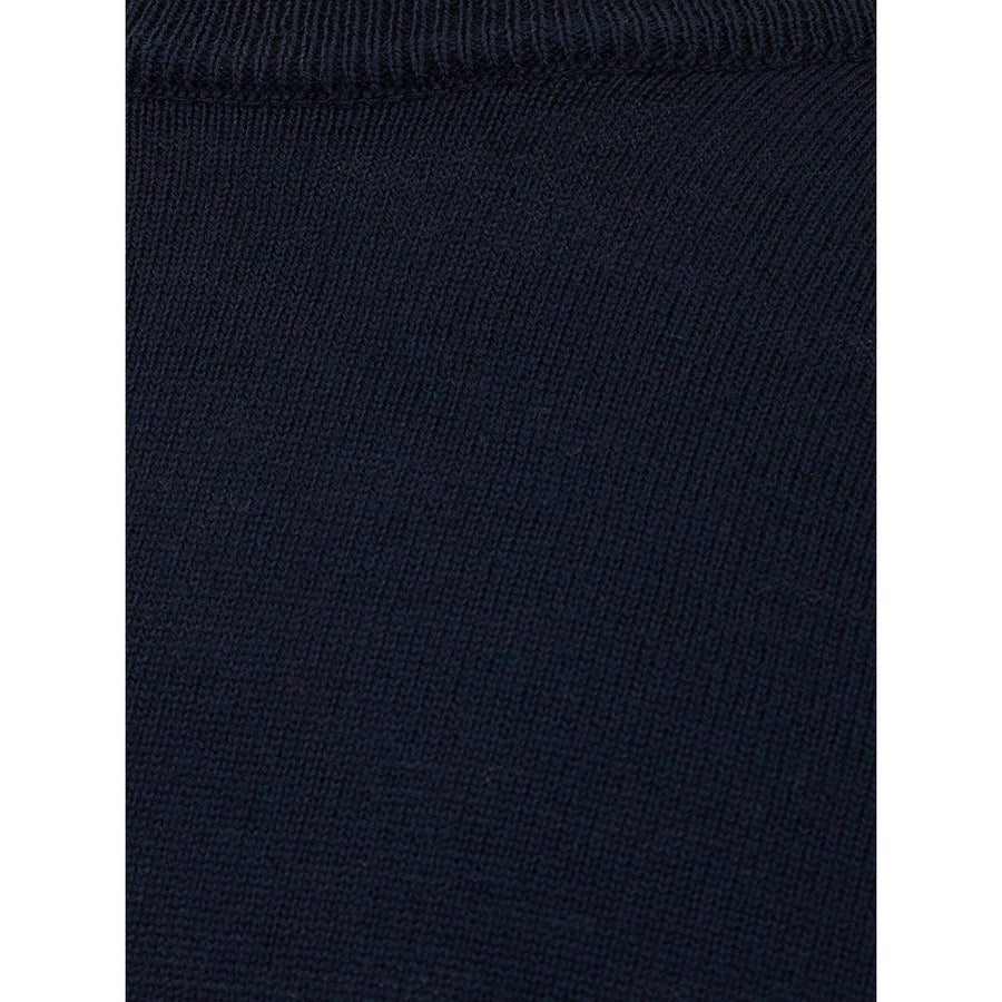FERRANTE Round Neck Blu Wool Jumper