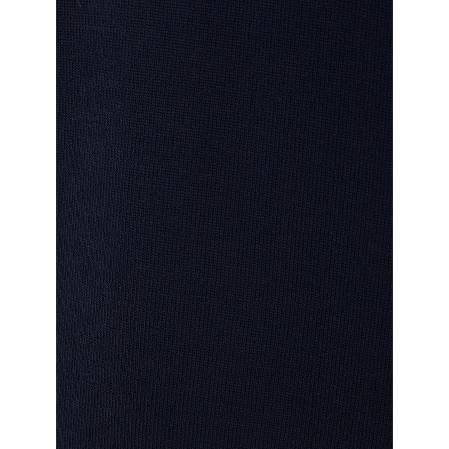 FERRANTE Elegant Blu Wool Round Neck Jumper - Regular Fit