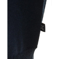 FERRANTE Elegant Blu Wool Round Neck Jumper - Regular Fit