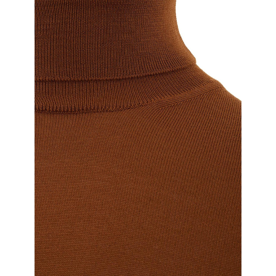 FERRANTE Brown Turtleneck Wool Jumper