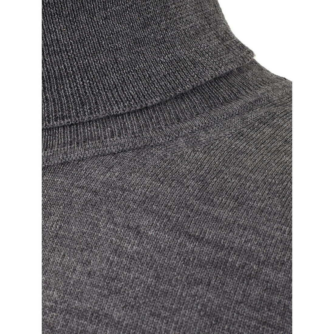 FERRANTE Grey Turtleneck Wool Jumper