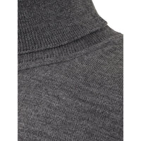 FERRANTE Elegant Grey Wool Turtleneck Sweater