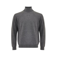 FERRANTE Elegant Grey Wool Turtleneck Sweater