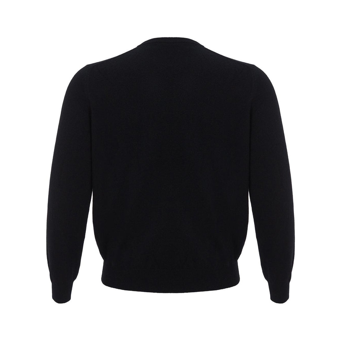 Colombo Black Round Neck Cashmere Sweater