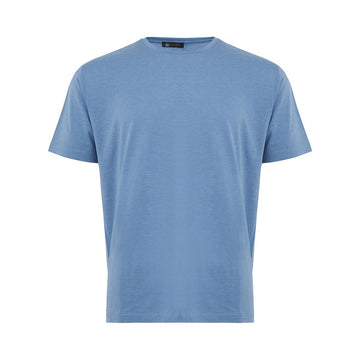 Colombo Elegant Light Blue Silk Blend T-Shirt