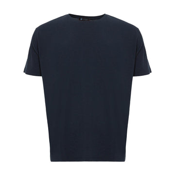 Colombo Elegant Blue Silk-Cotton Blend T-Shirt