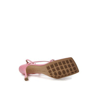 Bottega Veneta Elegant Pink Nappa Leather Stretch Sandals