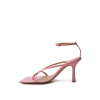Bottega Veneta Elegant Pink Nappa Leather Stretch Sandals
