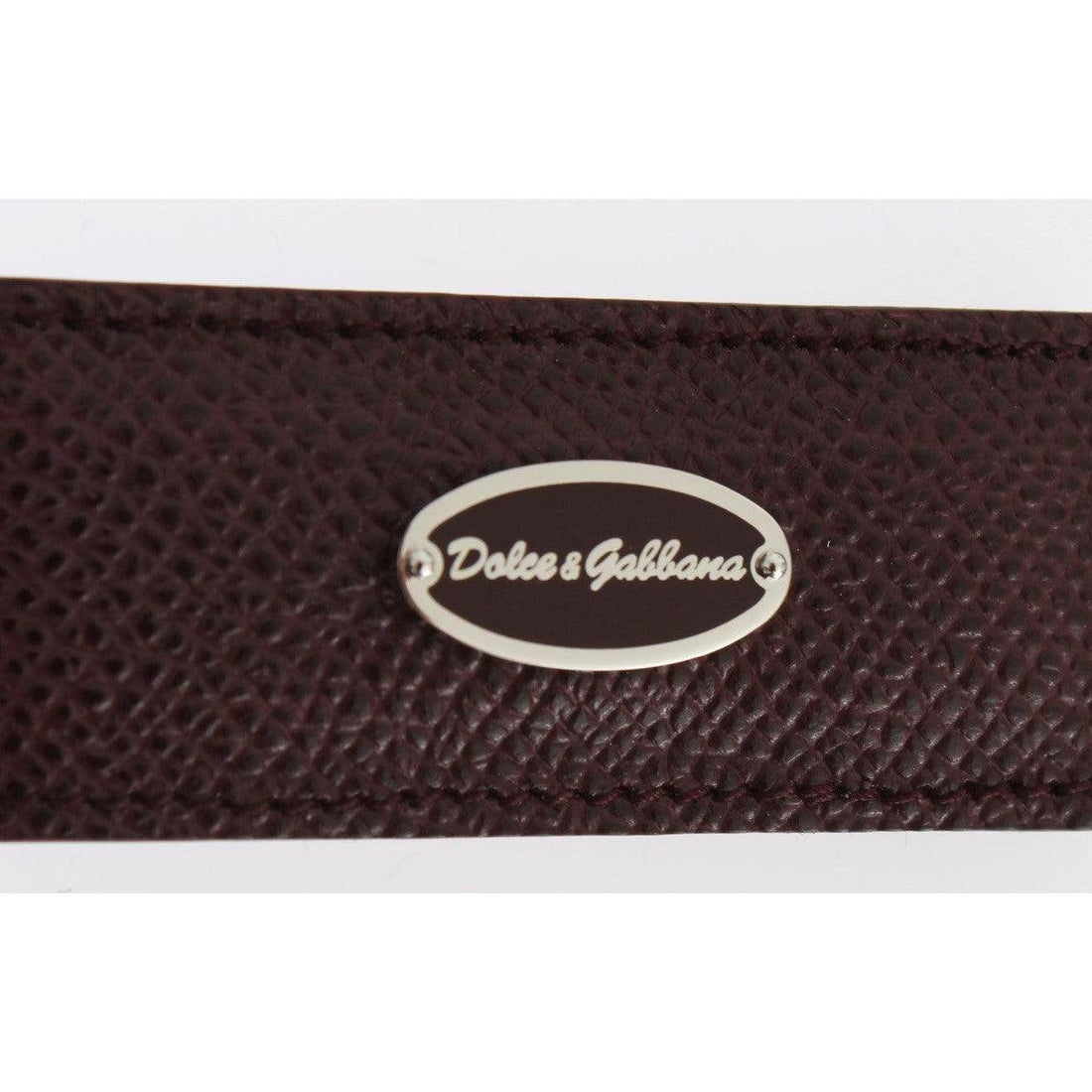 Dolce & Gabbana Bordeaux Leather Magnet Money Clip
