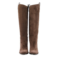 Gucci Brown Leather Suede Tall Knee Boots