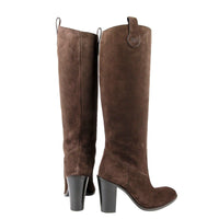 Gucci Brown Leather Suede Tall Knee Boots