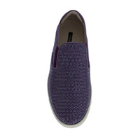 Dolce & Gabbana Elegant Purple Strass Fashion Sneakers