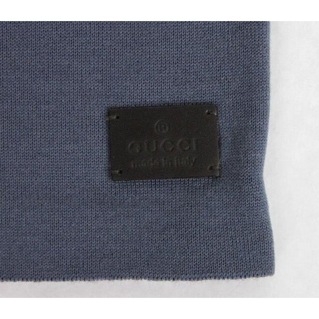 Gucci Unisex Burgundy Blue Wool Beanie Medium Knit Cap