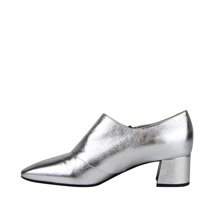 Bottega Veneta Bottega Veneta Women's Metallic Silver Leather Ankle Booties