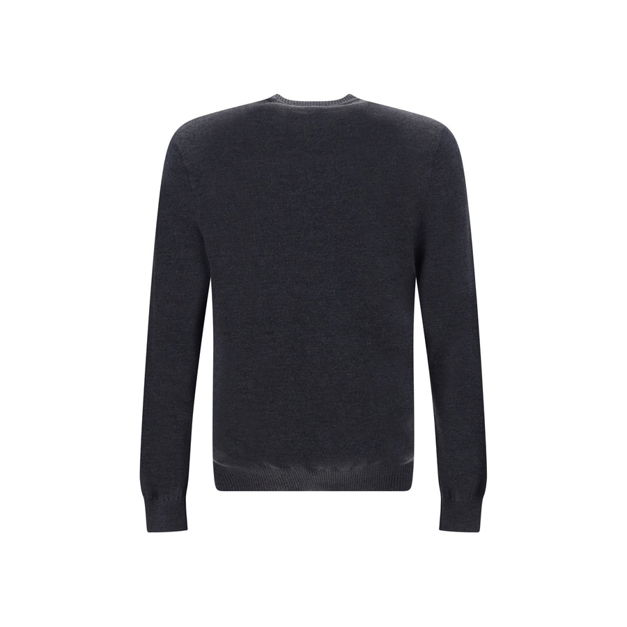 Fendi Chic Grey Wool Iconic Logo Sweater