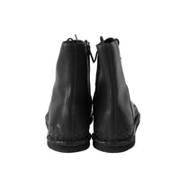 Bottega Veneta Bottega Veneta Men's Dark Gray Leather Side Zipper Boots