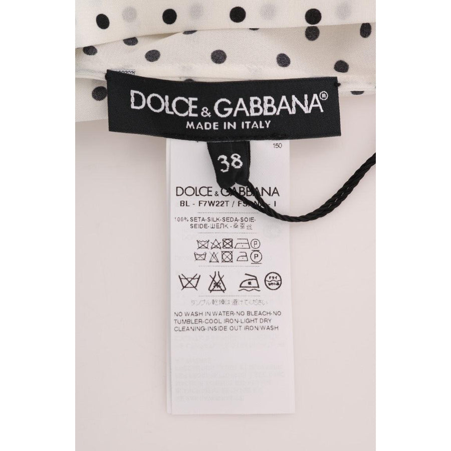 Dolce & Gabbana Chic Polka Dot Silk Blouse