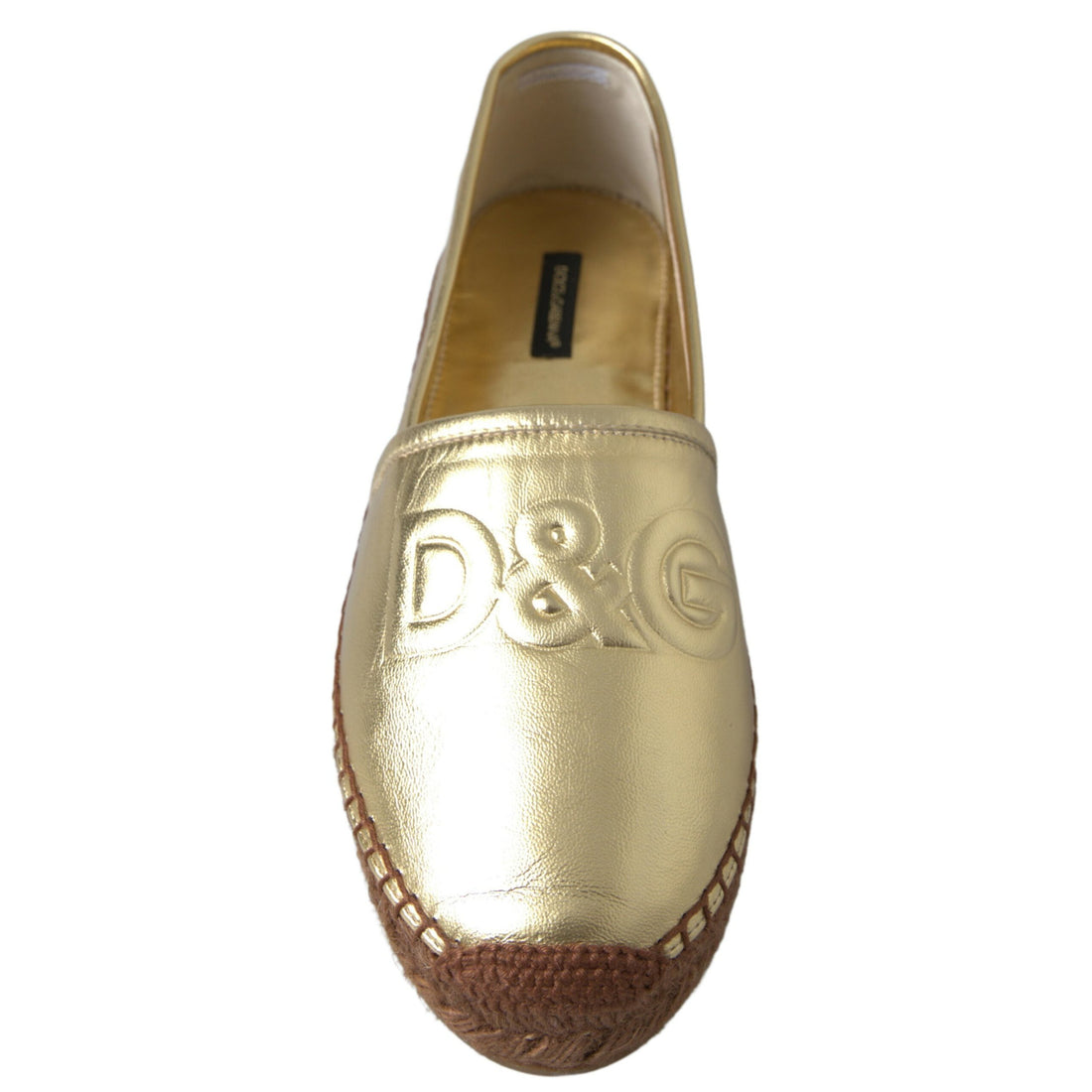 Dolce & Gabbana Golden Elegance Leather Espadrilles
