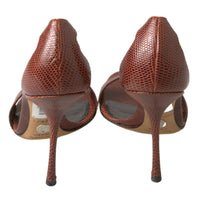 Dolce & Gabbana Elegant Strappy Leather Heels Sandals