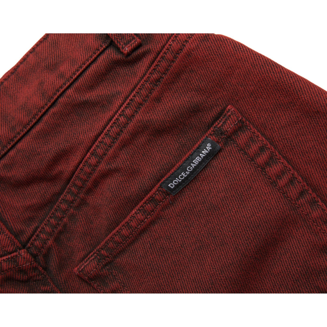 Dolce & Gabbana High Waist Red Denim Hot Pants Shorts