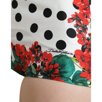 Dolce & Gabbana Multicolor Floral Polka Dot Hot Pants Shorts
