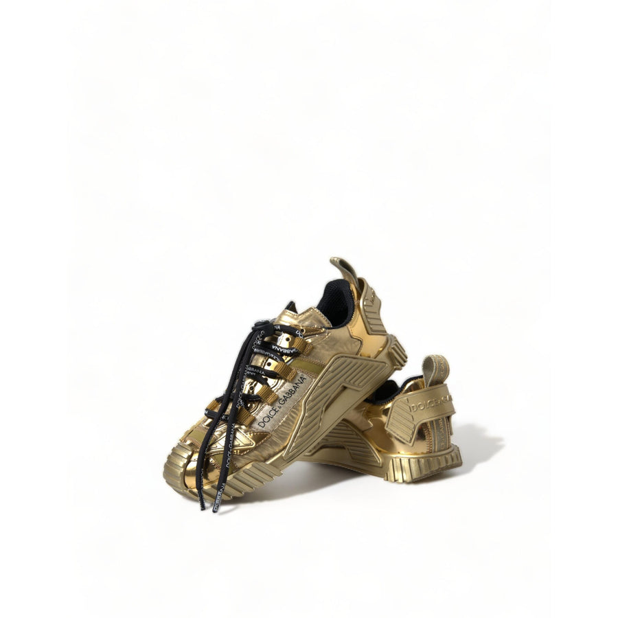 Dolce & Gabbana Metallic Gold NS1 Low Top Sneakers Shoes