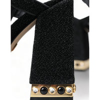 Dolce & Gabbana Elegant Black Ankle Strap Heels