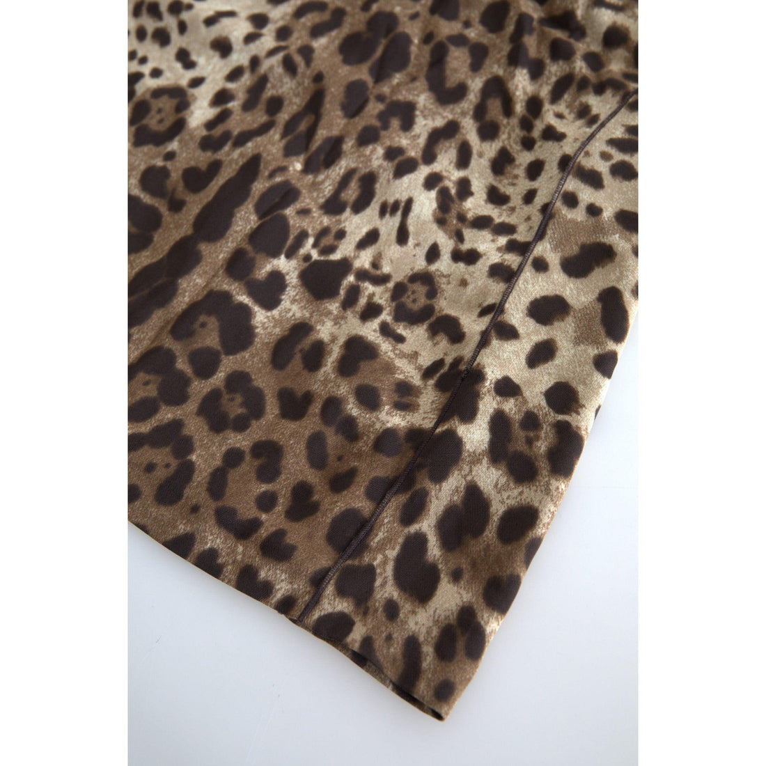 Dolce & Gabbana Brown Leopard Viscose Sleeveless Tank Top