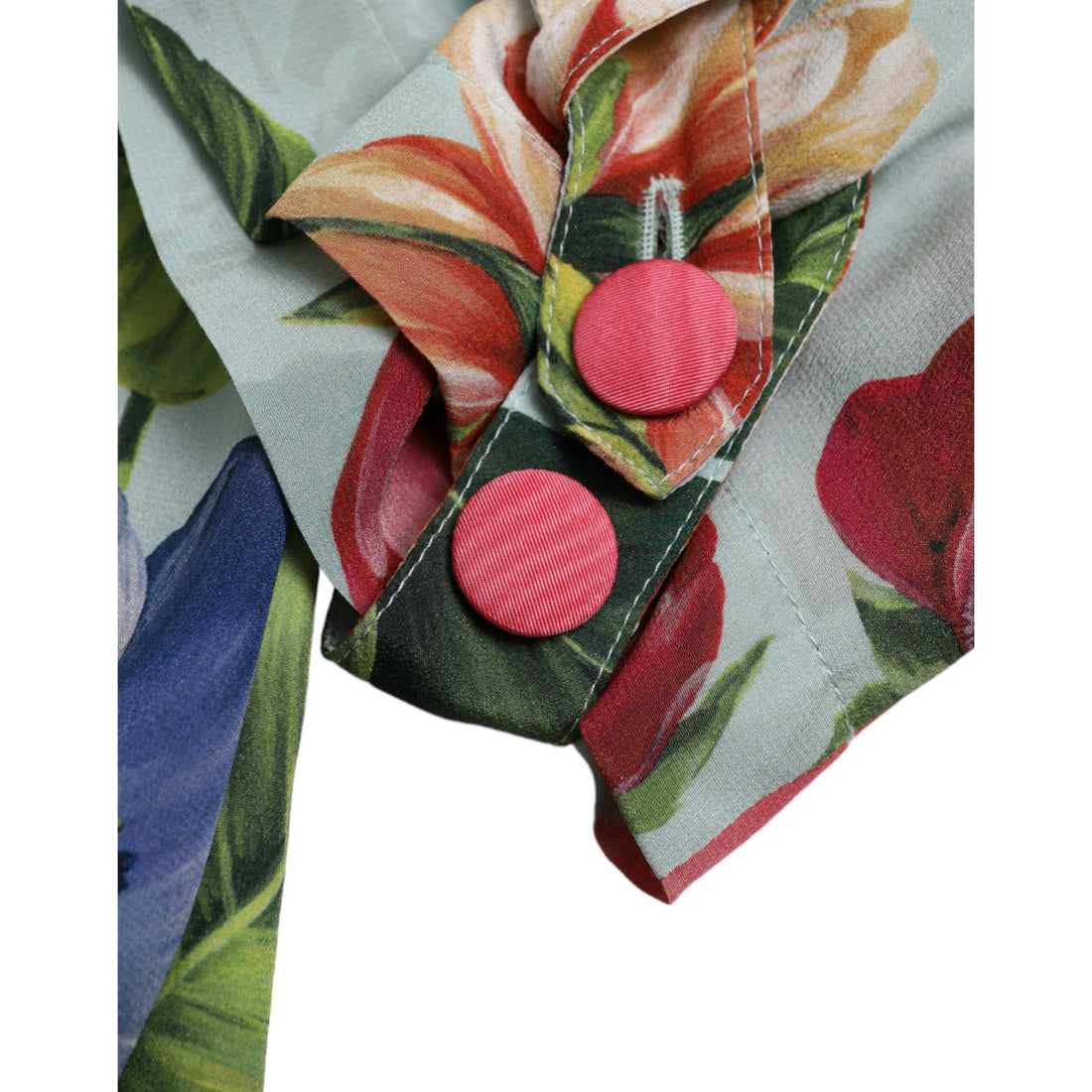 Dolce & Gabbana Multicolor Floral Silk Trench Coat Jacket