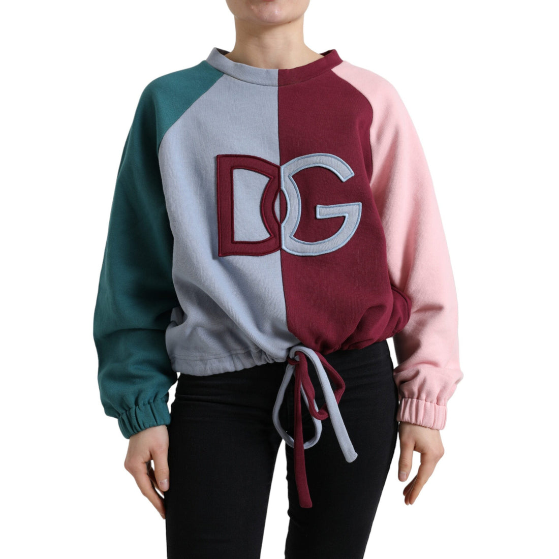 Dolce & Gabbana Elegant Multicolor Crew Neck Cotton Sweater