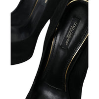 Dolce & Gabbana Black Suede Heeled Pumps Sophistication