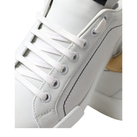Dolce & Gabbana Elegant Portofino White Leather Sneakers