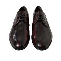 Dolce & Gabbana Black Bordeaux Leather Derby Formal Dress Shoes