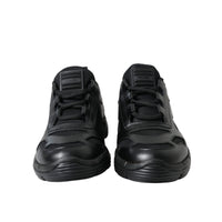 Prada Sleek Low Top Leather Sneakers in Timeless Black