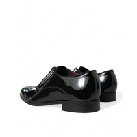 Dolce & Gabbana Black Calfskin Leather Derby Dress Shoes