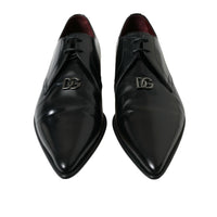 Dolce & Gabbana Black Leather Lace Up Formal Derby Dress Shoes