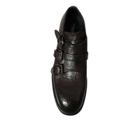 Dolce & Gabbana Brown Leather Strap Formal Dress Shoes
