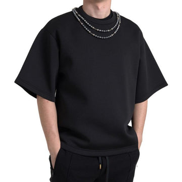 Dolce & Gabbana Embellished Neckline Casual T-Shirt